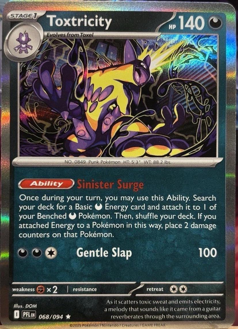 Toxtricity Holo 2025 Pokemon Mega Evolution Phantasmal Flames