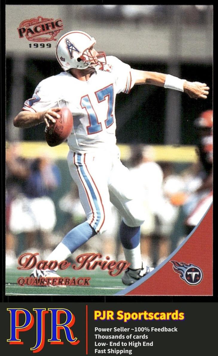 1999 Pacific Dave Krieg #399 card