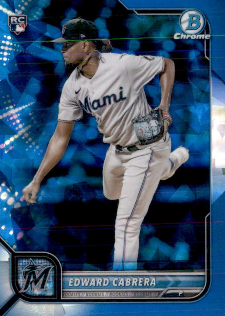 2022 Bowman Chrome Sapphire Edward Cabrera #44 card