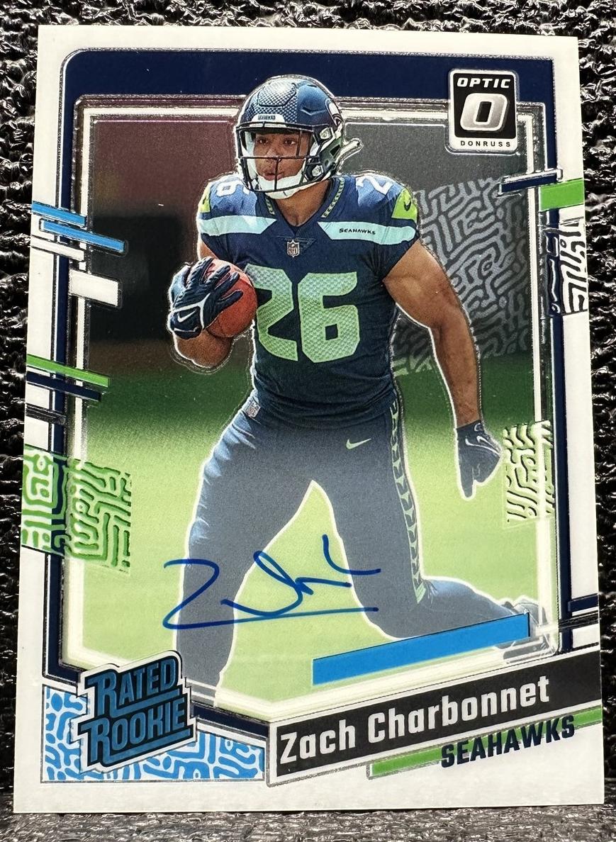 Zach Charbonnet 2023 Donruss Optic Football card