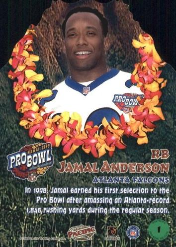 1999 Pacific Jamal Anderson #1 card
