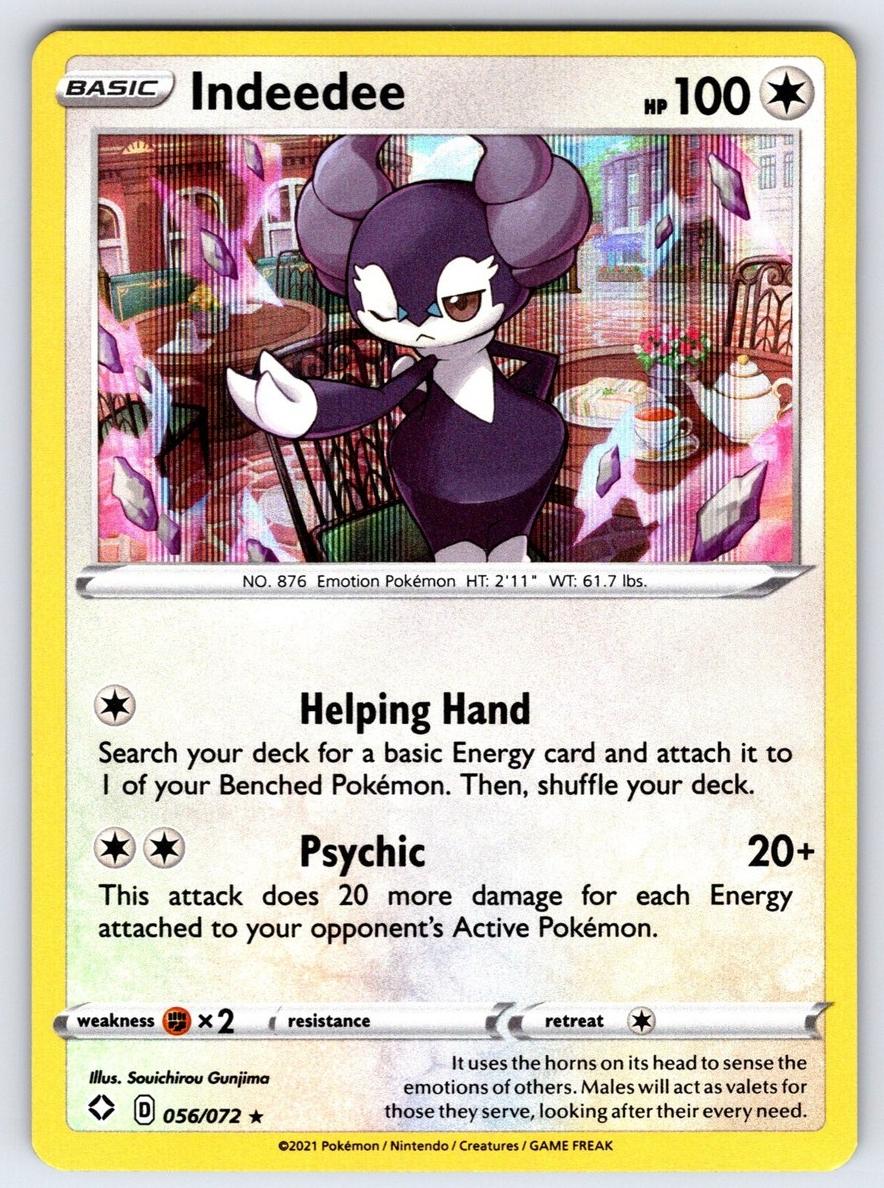 Indeedee Holo 2021 Pokemon Shining Fates