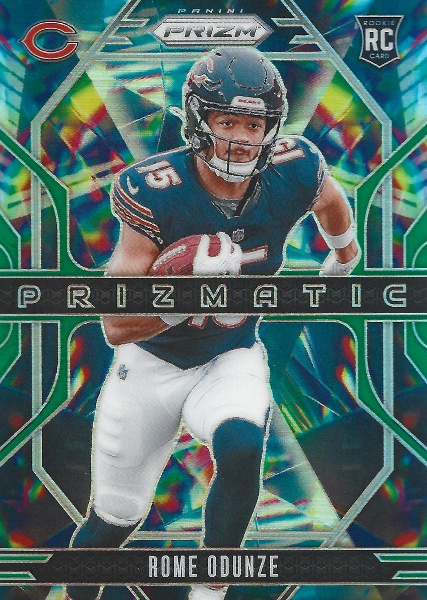 2024 Panini Obsidian Black Color Blast Rome Odunze #9 card
