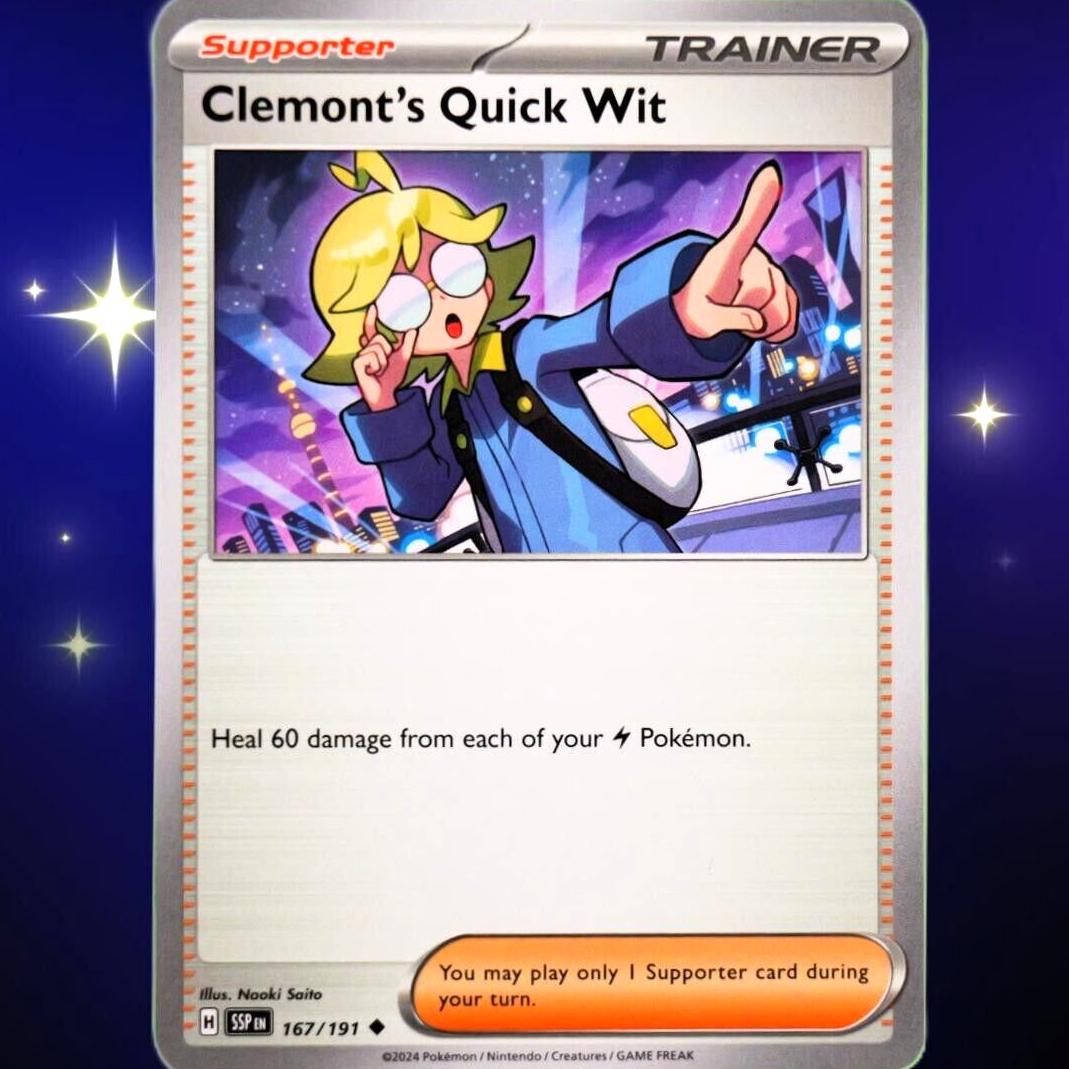 Clemont's Quick Wit 2024 Pokemon Scarlet & Violet Surging Sparks