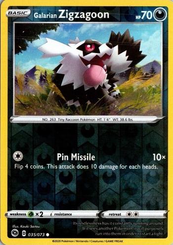 Galarian Zigzagoon 2020 Pokemon Champion's Path