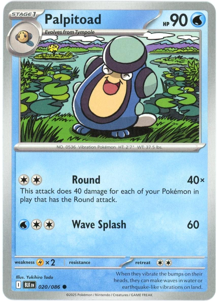 Palpitoad 2025 Pokemon Scarlet & Violet Black Bolt