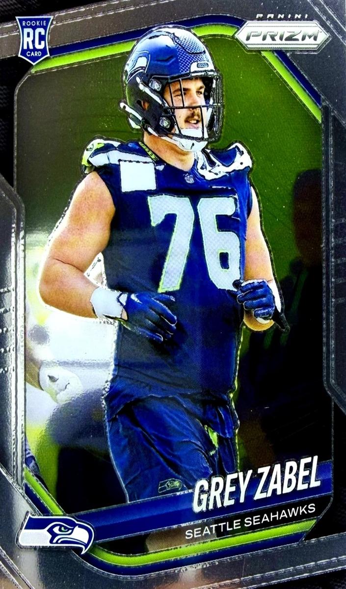 2025 Panini Prizm Grey Zabel [Lazer] #387 card