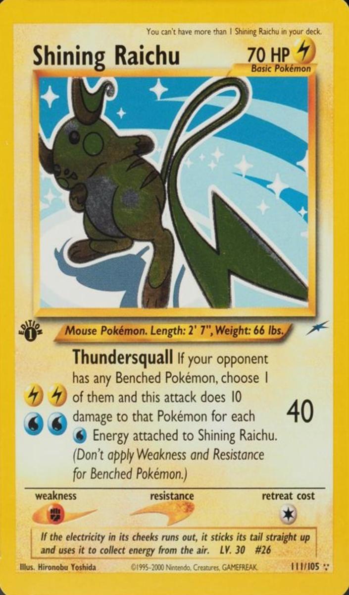 2002 Pokemon Neo Destiny 1ST EDITION #111 Shining Raichu front