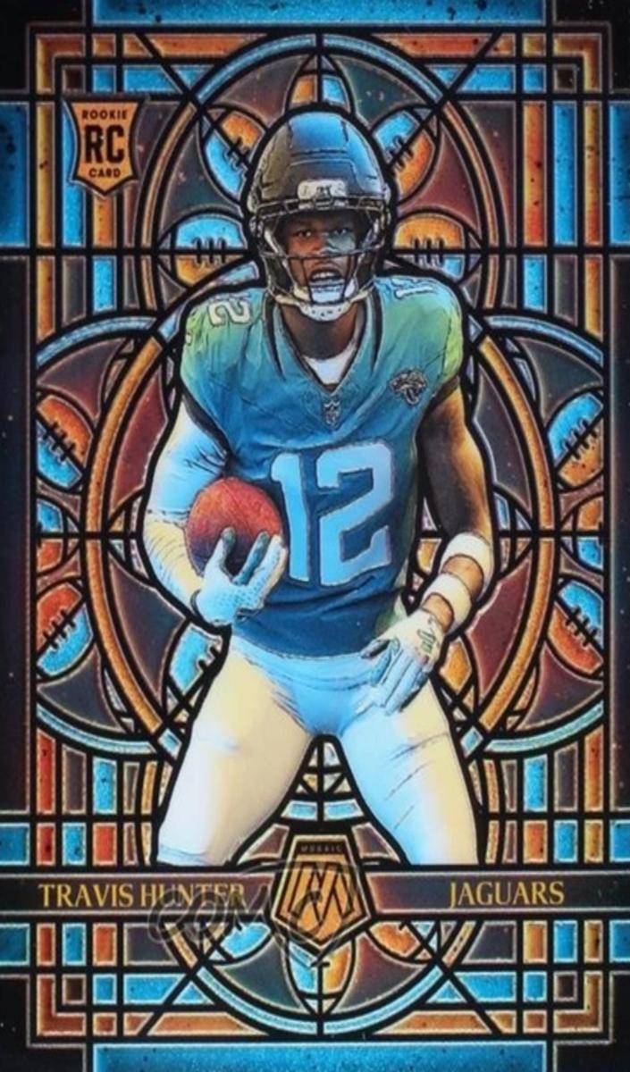 2025 Panini Mosaic Kaleidoscopic Travis Hunter #12 card