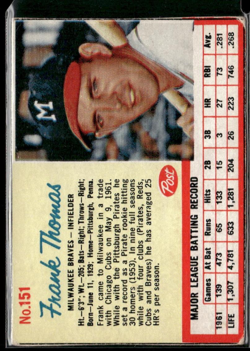 1962 Frank Thomas #151