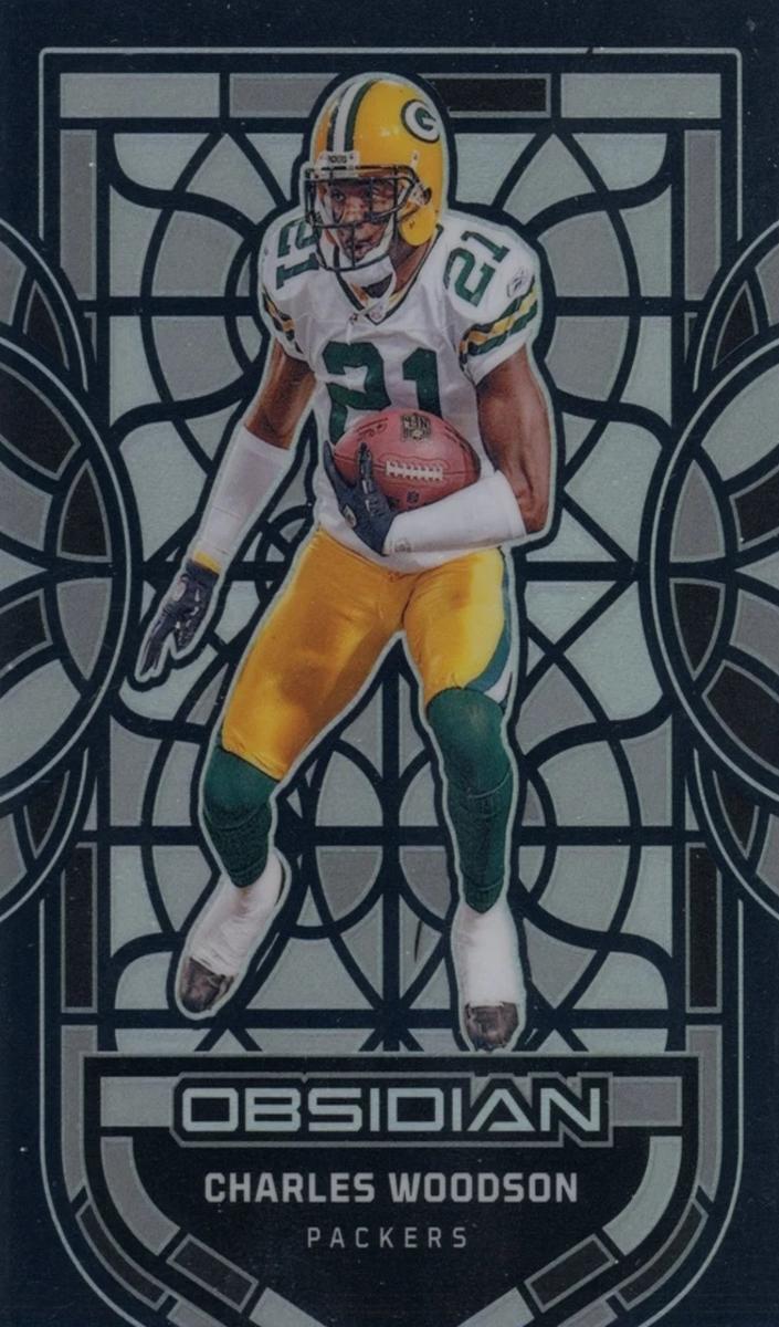 2024 Panini Obsidian Black Stained Glass Charles Woodson #7 card