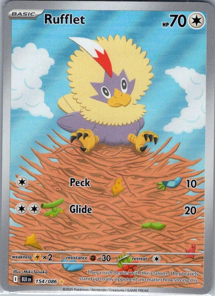 Rufflet 2025 Pokemon Scarlet & Violet Black Bolt