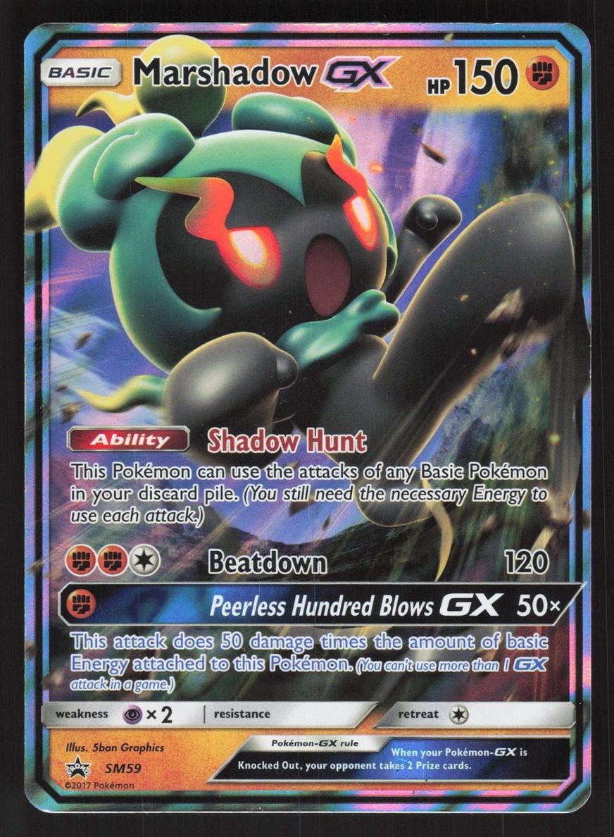 Marshadow GX Holo 2017 Pokemon SM Black Star Promos Mysterious Powers Tins