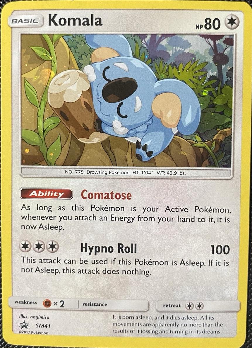 Komala Holo 2017 Pokemon SM Black Star Promos Burning Shadows Single Pack Blisters