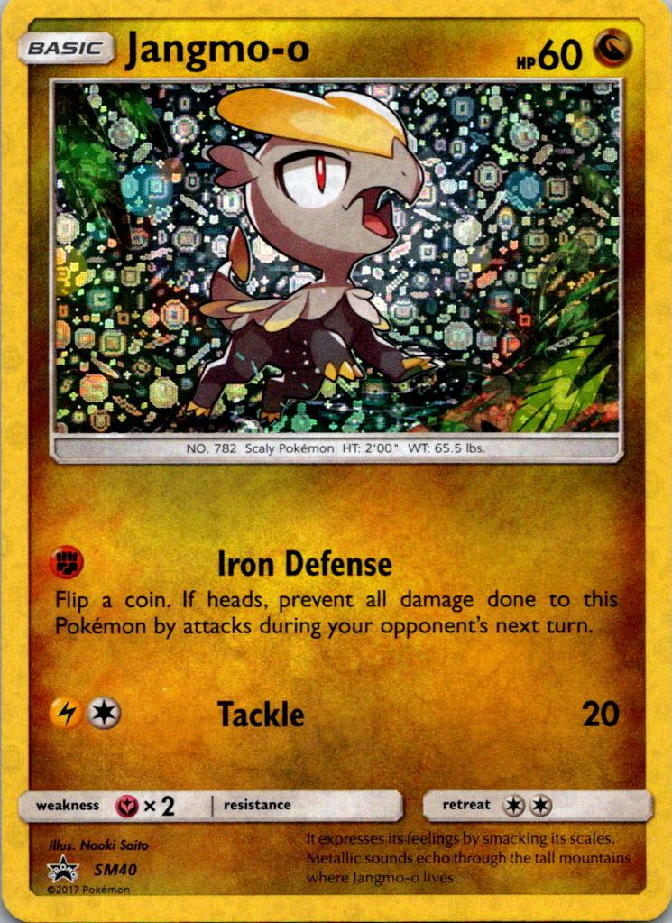Jangmo-O Holo 2017 Pokemon SM Black Star Promos Burning Shadows Single Pack Blisters