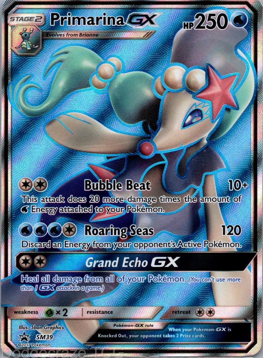 Primarina GX 2017 Pokemon SM Black Star Promos Primarina GX Premium Collection