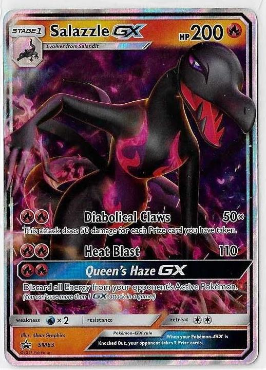 Salazzle GX Holo 2017 Pokemon SM Black Star Promos Team Skull Pin Collection