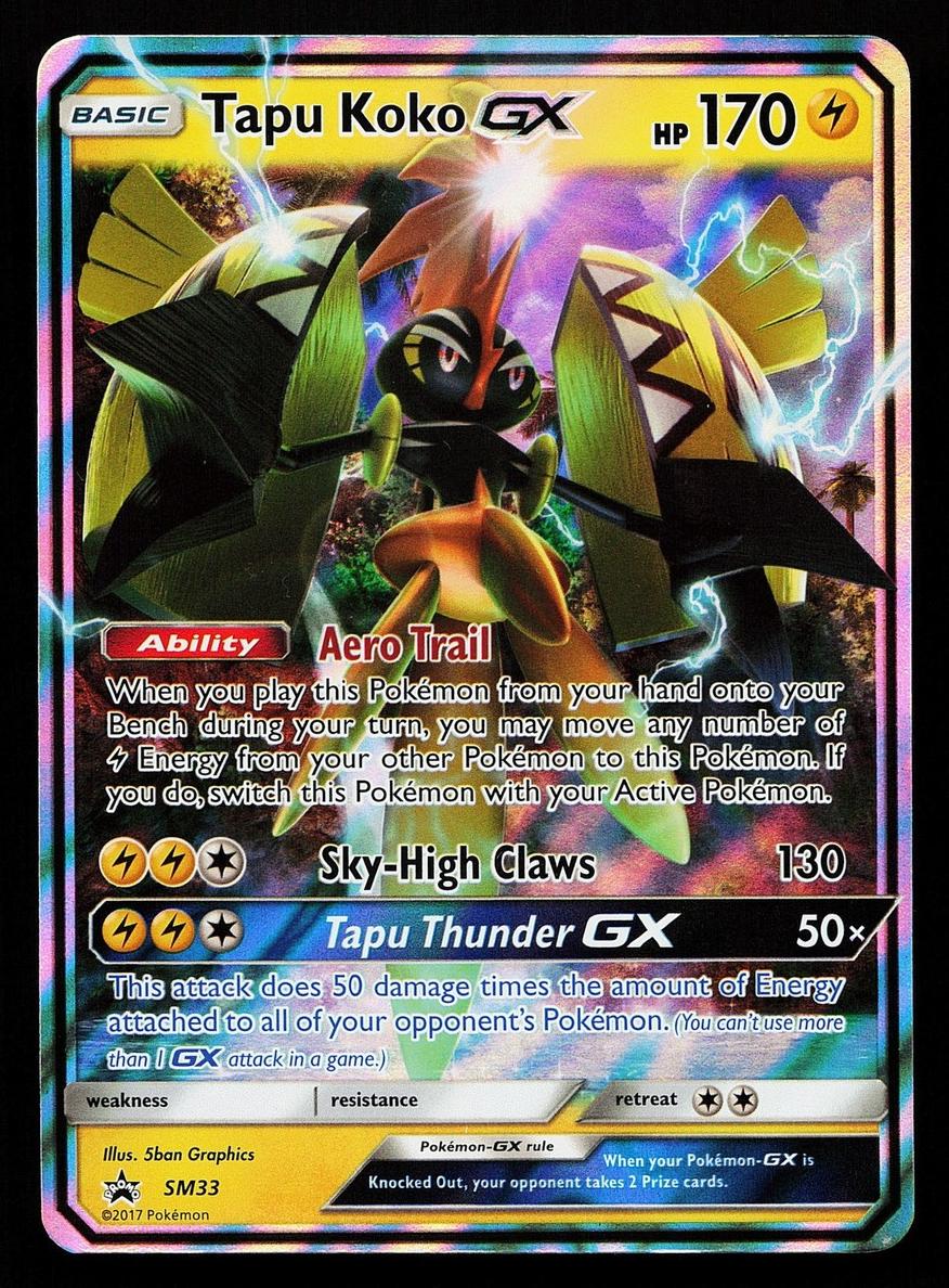 Tapu Koko GX Holo 2017 Pokemon SM Black Star Promos Island Guardians Tins