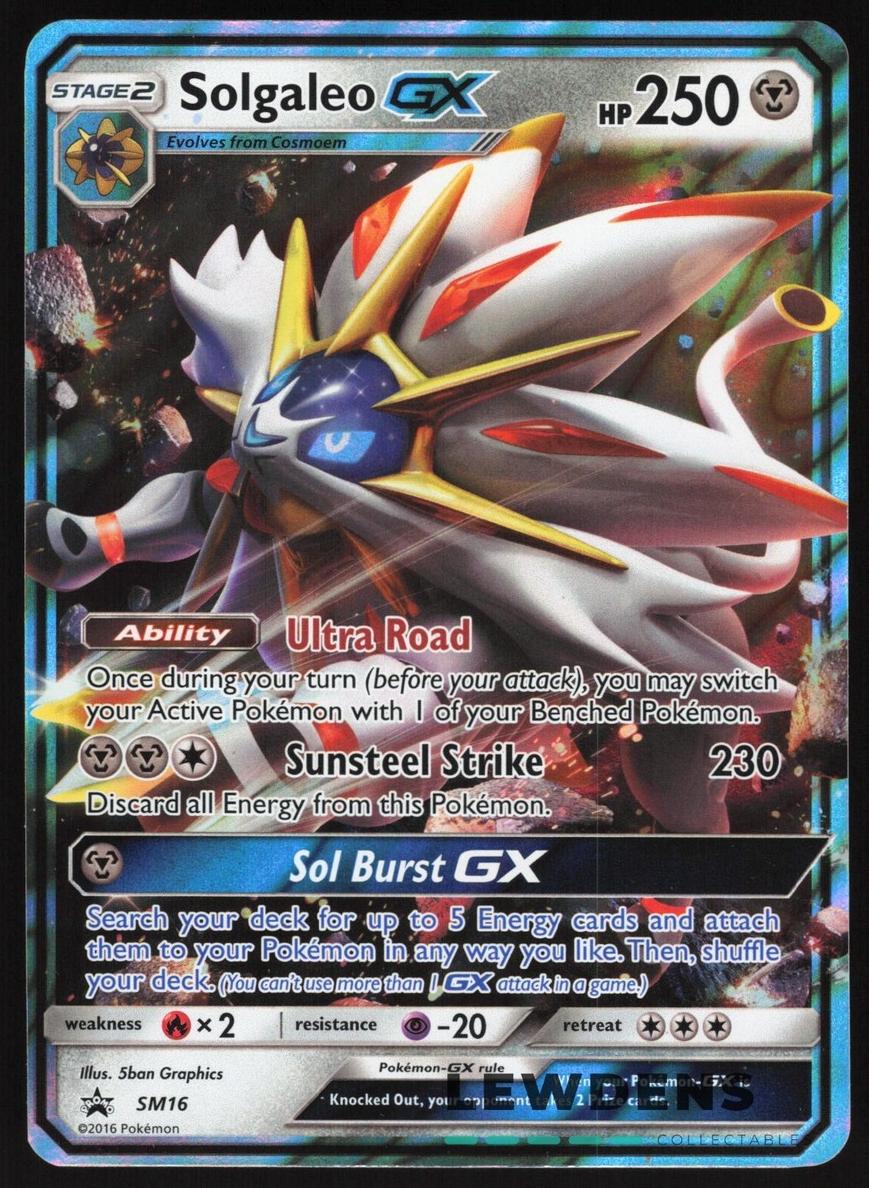 Solgaleo GX Holo 2017 Pokemon SM Black Star Promos Legends of Alola Tins