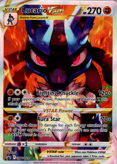 2023 Pokemon Crown Zenith Full Art #SWSH291 Lucario front
