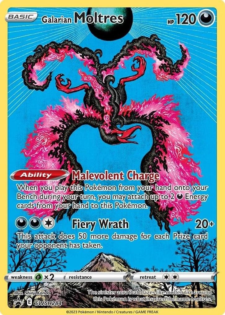 Galarian Moltres 2023 Pokemon SWSH Black Star Promos Crown Zenith Tin