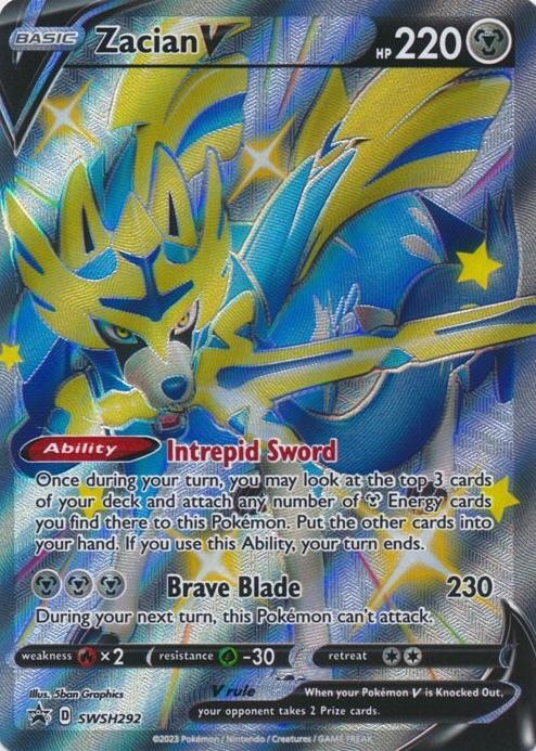 Zacian V 2023 Pokemon SWSH Black Star Promos Crown Zenith Premium Figure Collection