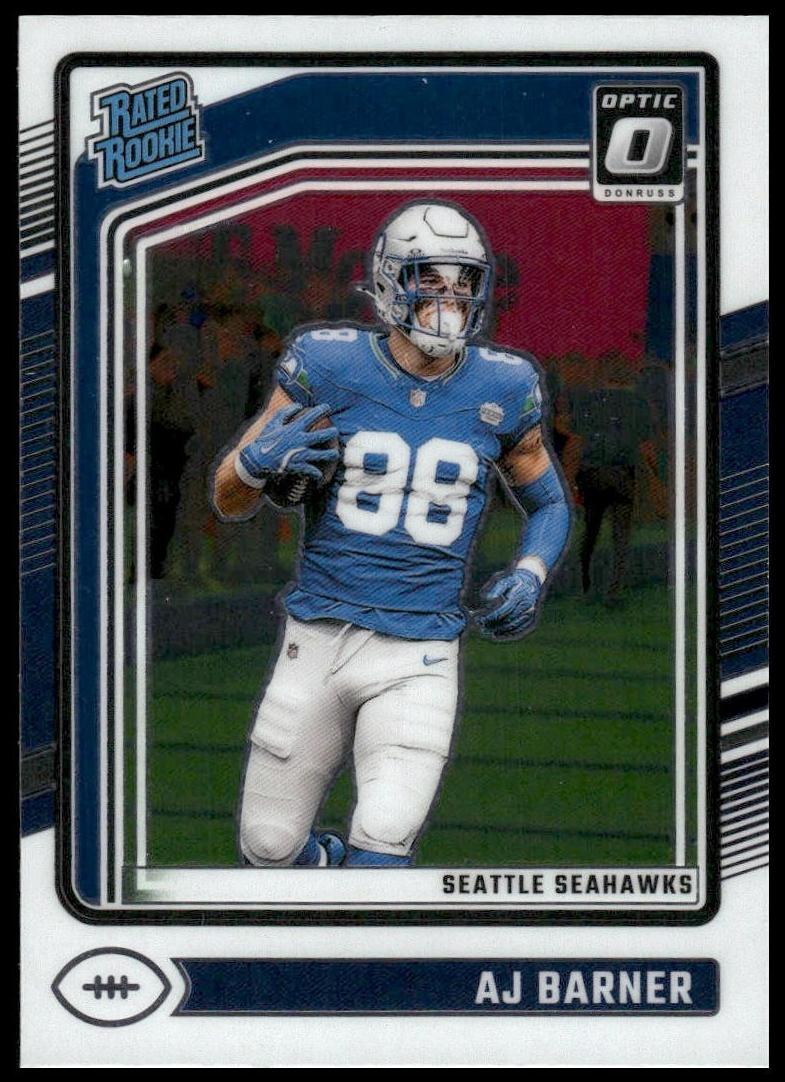 AJ Barner 2024 Donruss Optic Football card