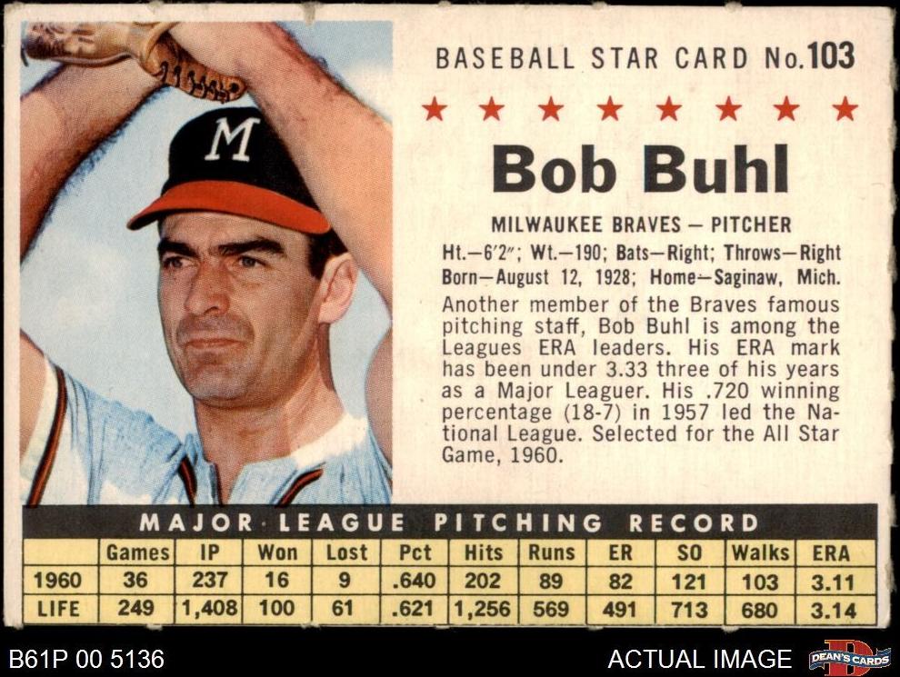1961 Bob Buhl [Perforated] #103