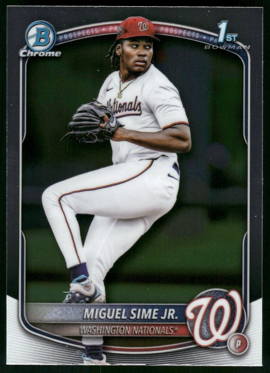 Miguel Sime Jr. 2025 Bowman Draft Chrome card