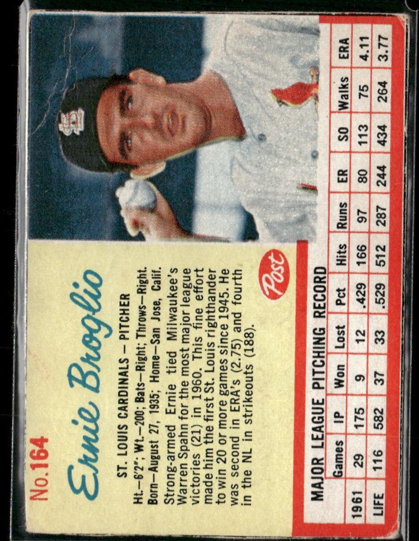 1962 Ernie Broglio #164