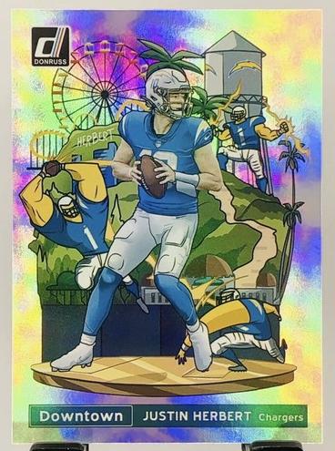 2021 Panini Donruss DOWNTOWN! #DT-27 Justin Herbert front