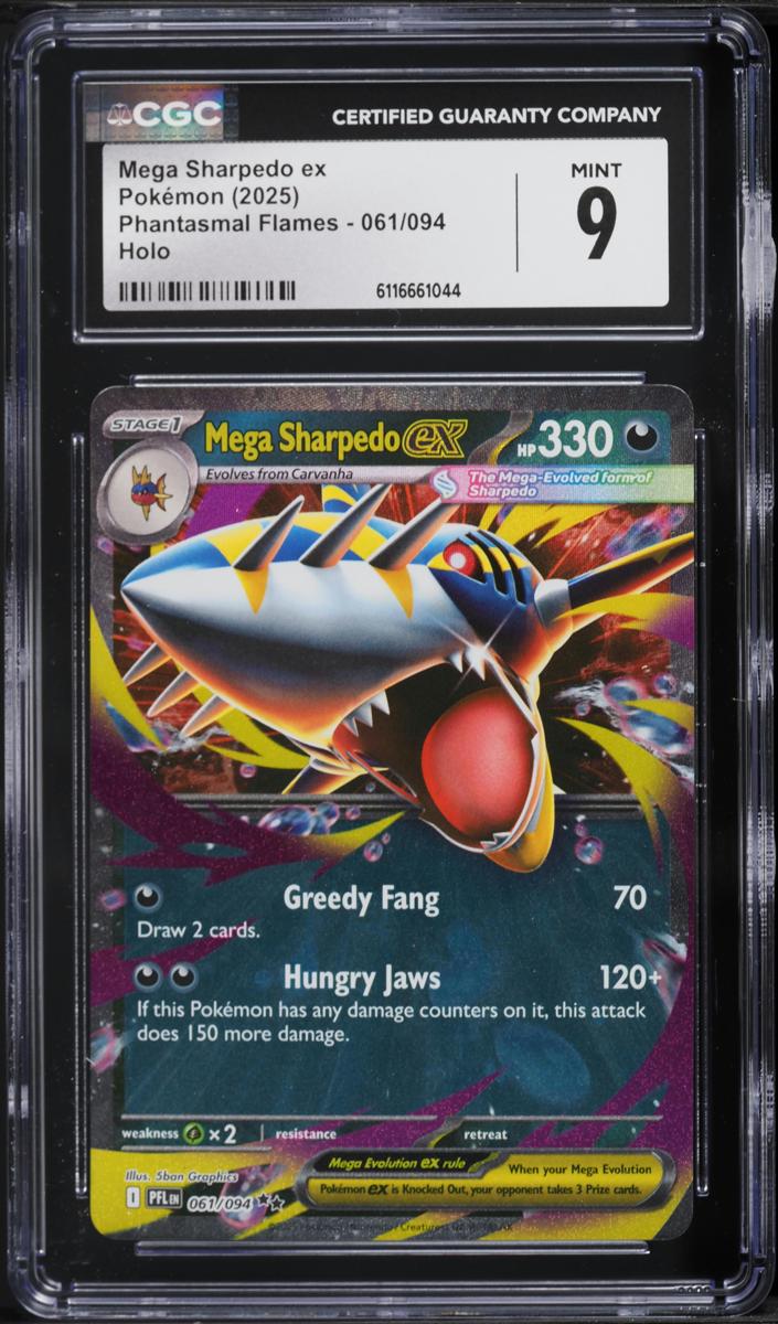 Mega Sharpedo EX 2025 Pokemon Mega Evolution Phantasmal Flames
