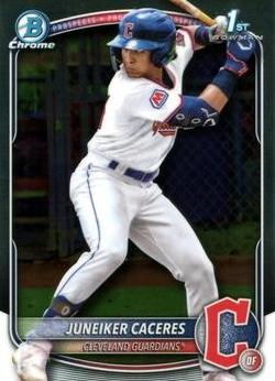 Juneiker Caceres 2025 Bowman Chrome Prospects card