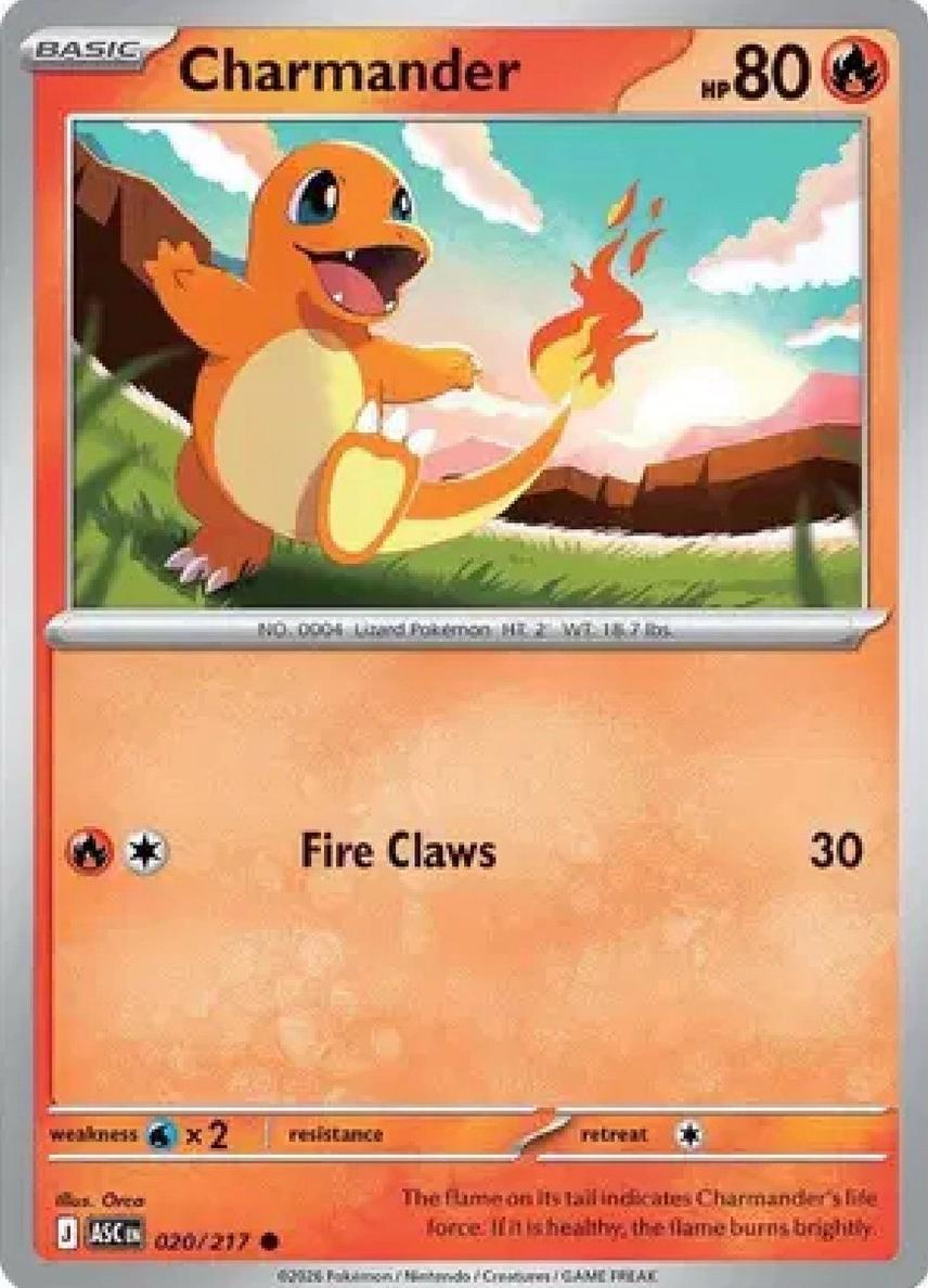 Charmander 2026 Pokemon Mega Evolution Ascended Heroes