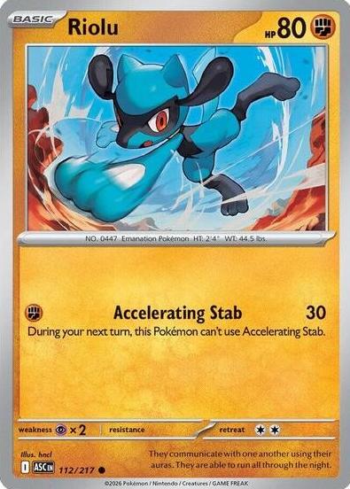 Riolu 2026 Pokemon Mega Evolution Ascended Heroes