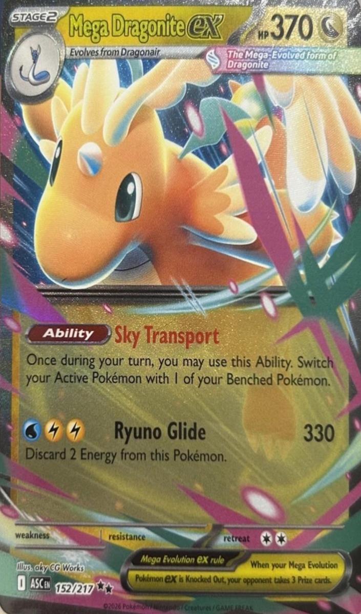 Mega Dragonite EX 2026 Pokemon Mega Evolution Ascended Heroes