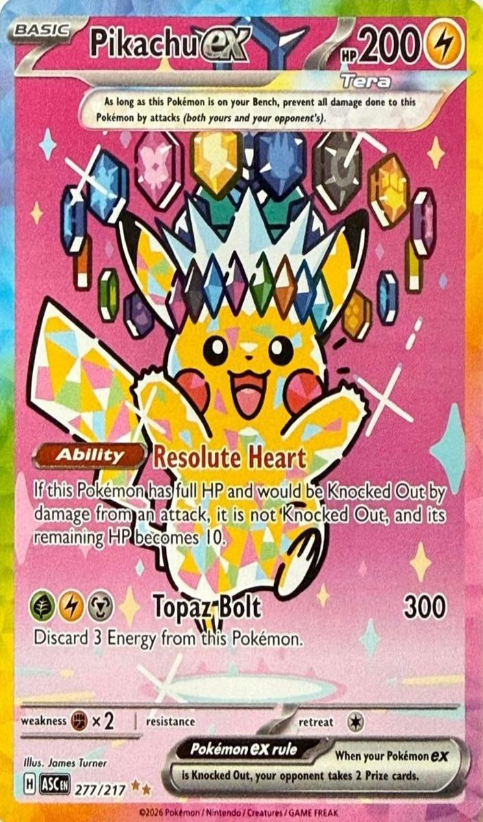 2026 Pokemon SPECIAL ILLUSTRATION RARE #277 PIKACHU ex front