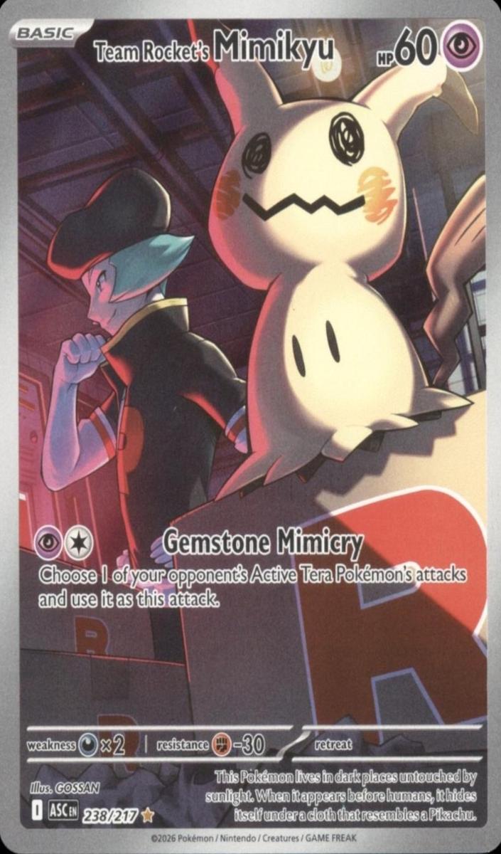 Team Rocket's Mimikyu 2026 Pokemon Mega Evolution Ascended Heroes