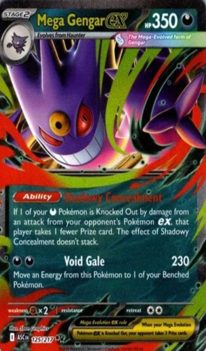 Mega Gengar EX 2026 Pokemon Mega Evolution Ascended Heroes