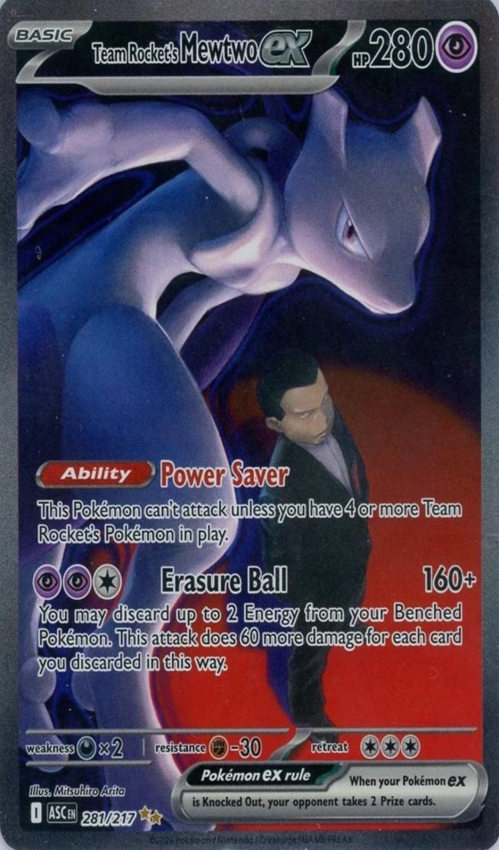 2026 Pokemon SPECIAL ILLUSTRATION RARE #281 Rocket's Mewtwo EX front