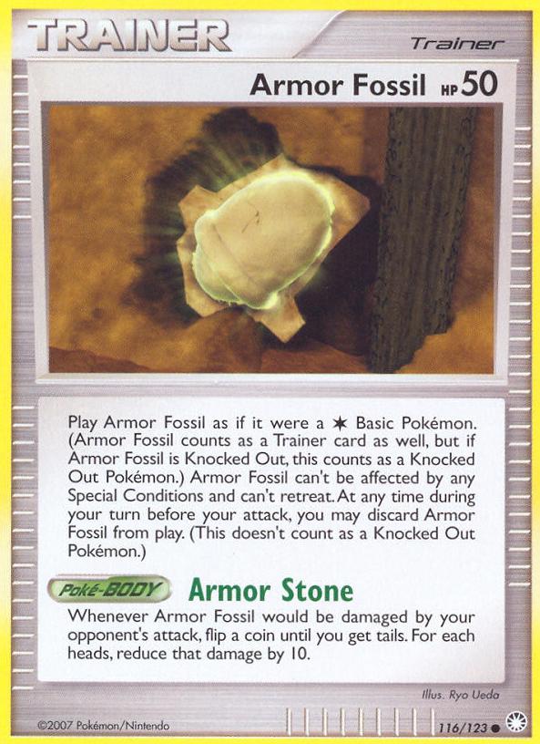 Armor Fossil 2007 Pokemon Diamond & Pearl Mysterious Treasures