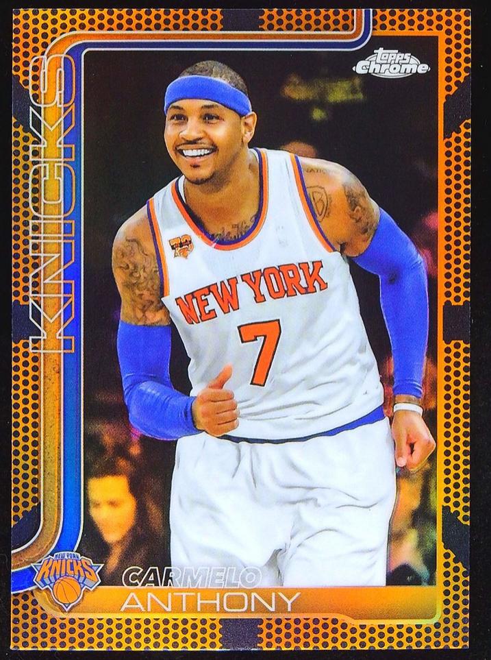 Carmelo Anthony 2025-26 Topps Chrome Basketball card