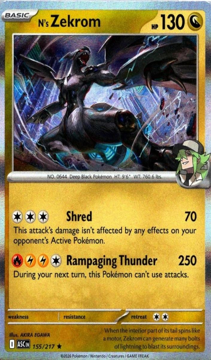 N's Zekrom 2026 Pokemon Mega Evolution Ascended Heroes