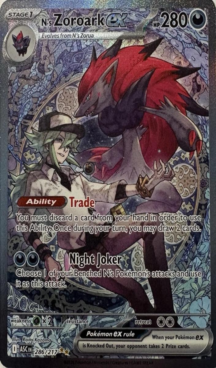 N's Zoroark EX 2026 Pokemon Mega Evolution Ascended Heroes