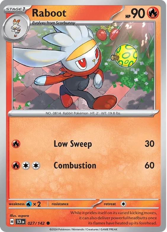 Raboot 2024 Pokemon Scarlet & Violet Stellar Crown
