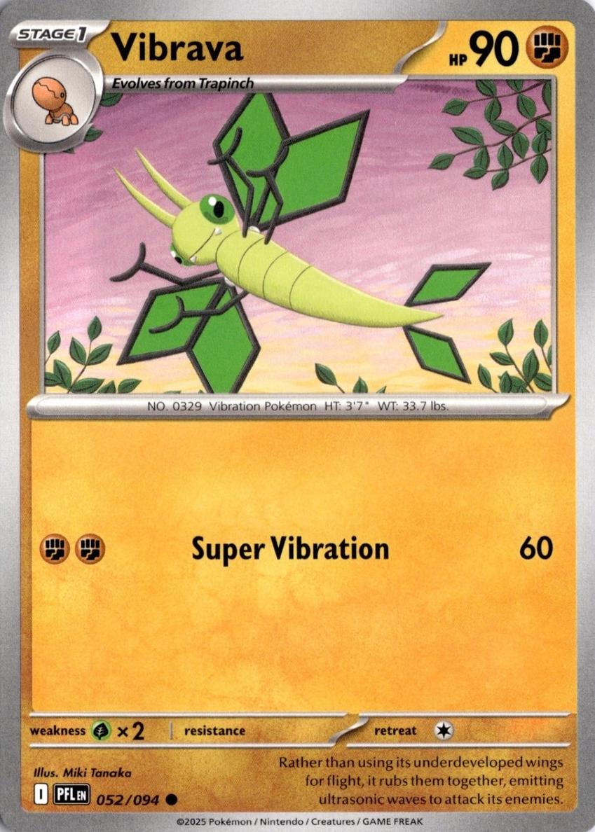 Vibrava 2025 Pokemon Mega Evolution Phantasmal Flames