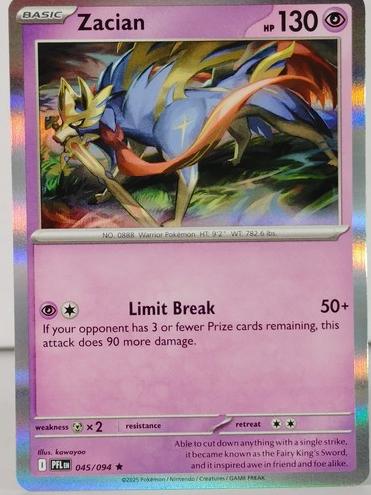 Zacian 2025 Pokemon Mega Evolution Phantasmal Flames