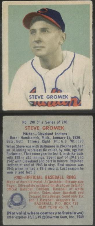 1949 Steve Gromek #198