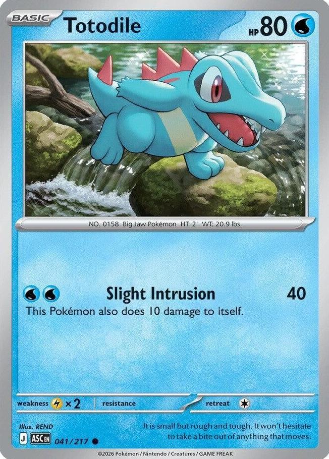 Totodile 2026 Pokemon Mega Evolution Ascended Heroes