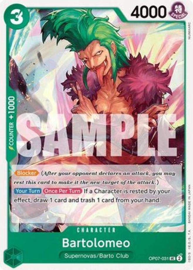 2024 One Piece 500 Years in the Future Bartolomeo #OP07-031 card